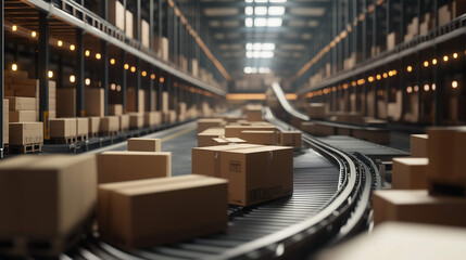 物流倉庫のジオラマ模型