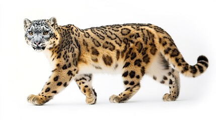 Fototapeta premium Elegant big cat walks gracefully, showcasing distinct patterns o