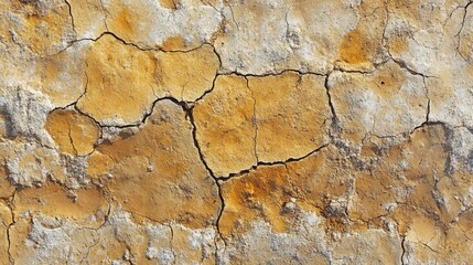 Fototapeta premium Cracked Earth Surface Showing Dry Soil Texture