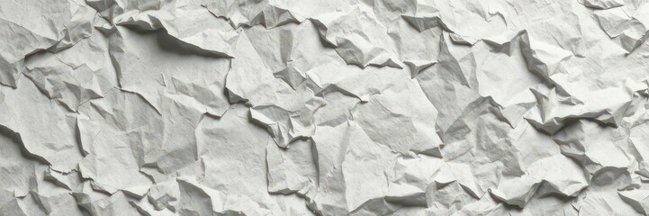 Deep creases, shadows, and uneven surface create a highly textured crumpled paper effect, photography, material, grey paper