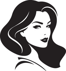 Black and White human face Silhouette Design