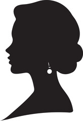Black and White human face Silhouette Design