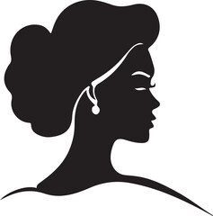 Black and White human face Silhouette Design