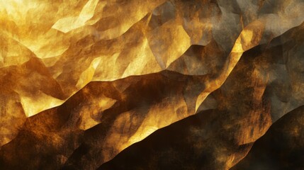 Abstract Golden Texture Background With Dark Brown Accents