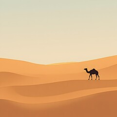 camel in the desert