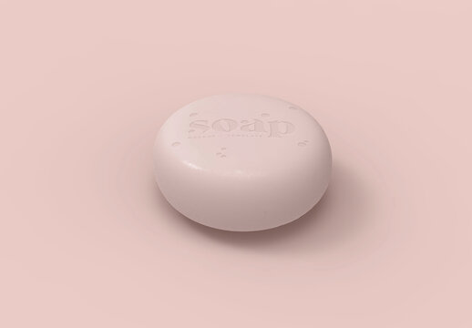 3d Embossed Soap Bar Mockup