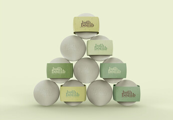 3d Bath Bomb Mockup Set