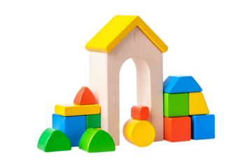 wooden toy building blocks