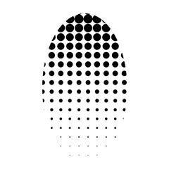 Oval black halftone dots backgrounds. Spray points grain, grunge effect. Vector retro old comic dots halftone noise, arts. Halftone circle. Comic dotted oval, round pop art shape