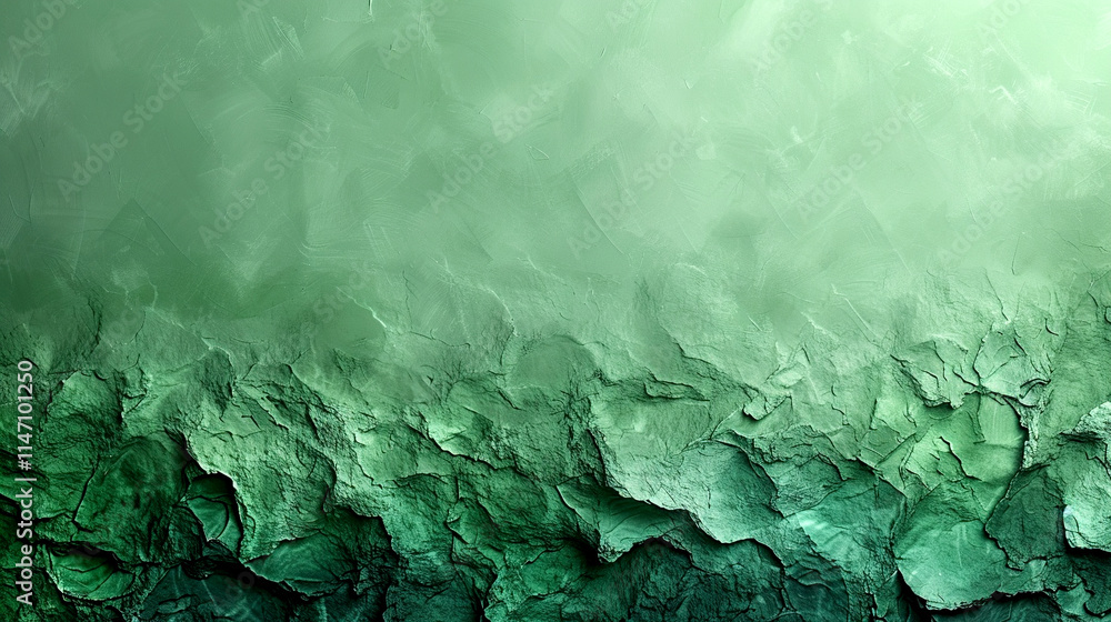 Poster textured green layers creating a calming abstract landscape