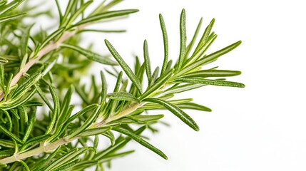 Fototapeta premium High-resolution photo of isolated rosemary, white backdrop, detailed and intricate, professional stock image.