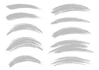 筆で書いた線のイラストのセット_銀
