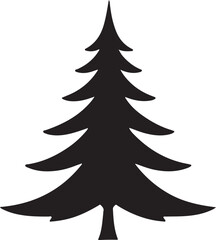 Black and White tree logo type Silhouette Design