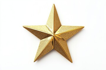Fototapeta premium Gold christmas star isolated on white a lot of copyspace available