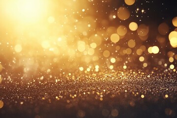 Fototapeta premium Gold glitter background sparkling sequin