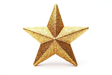 Fototapeta premium Star christmas Golden xmas day isolated on white background. This has clipping path.