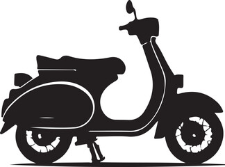 black and white skuter logo type silhouette design © Creative_Hamza