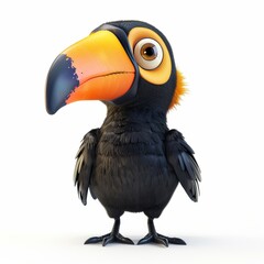 Fototapeta premium Adorable 3D Render of a Toucan Bird