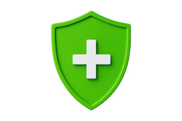 Obraz premium green shield with cross