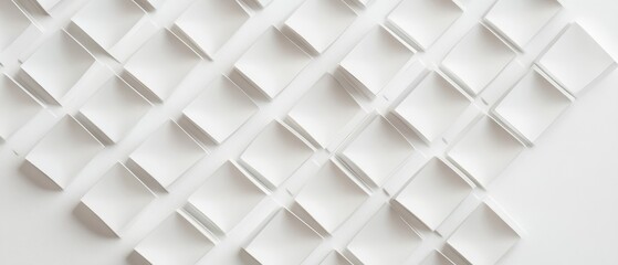 Abstract white square pattern background texture.