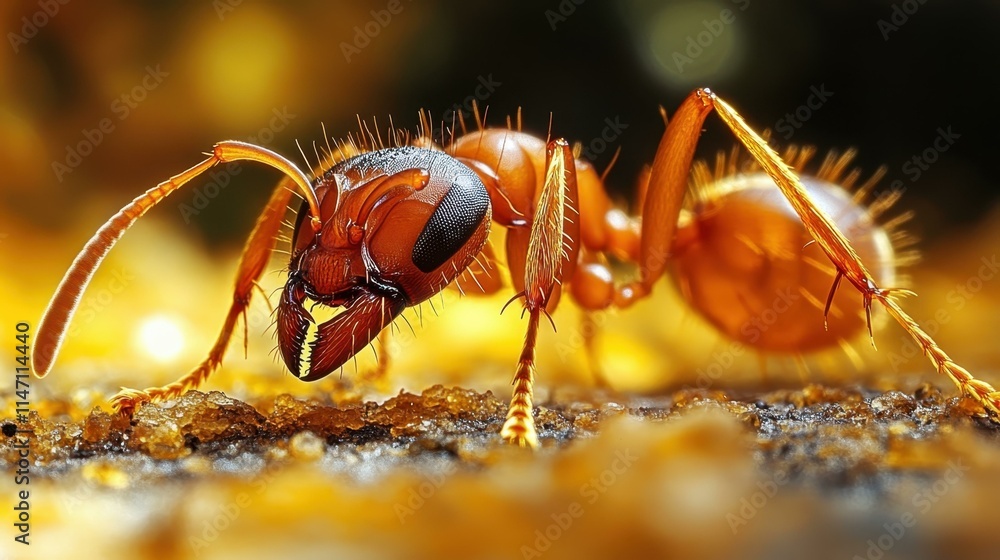 Poster insect close-up ant trails abstract image one main object high quality very detailed