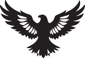 Black and White bird logo type Silhouette Design