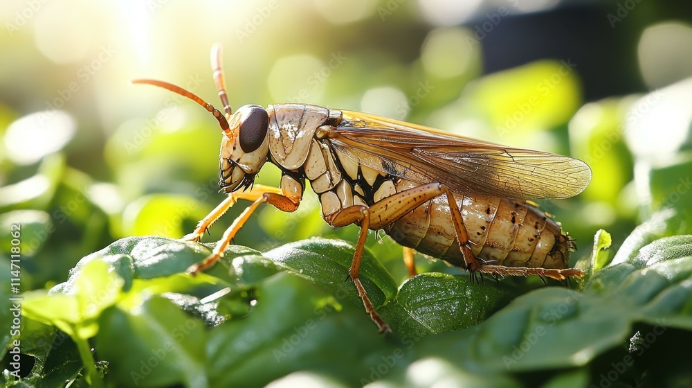 Poster insect close-up intricate world abstract image one main object high quality very detailed