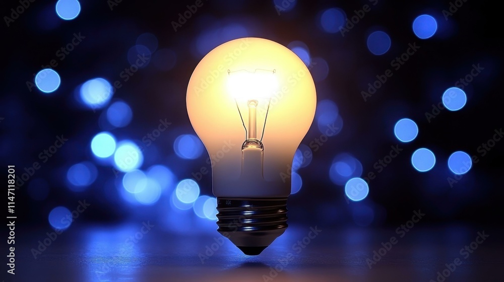 Aufkleber modern tech gadgets a smart light bulb with adjustable color temperature and voice control isolated 