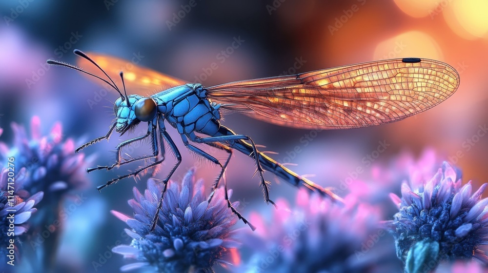 Poster insect close-up macro photography abstract image one main object high quality very detailed