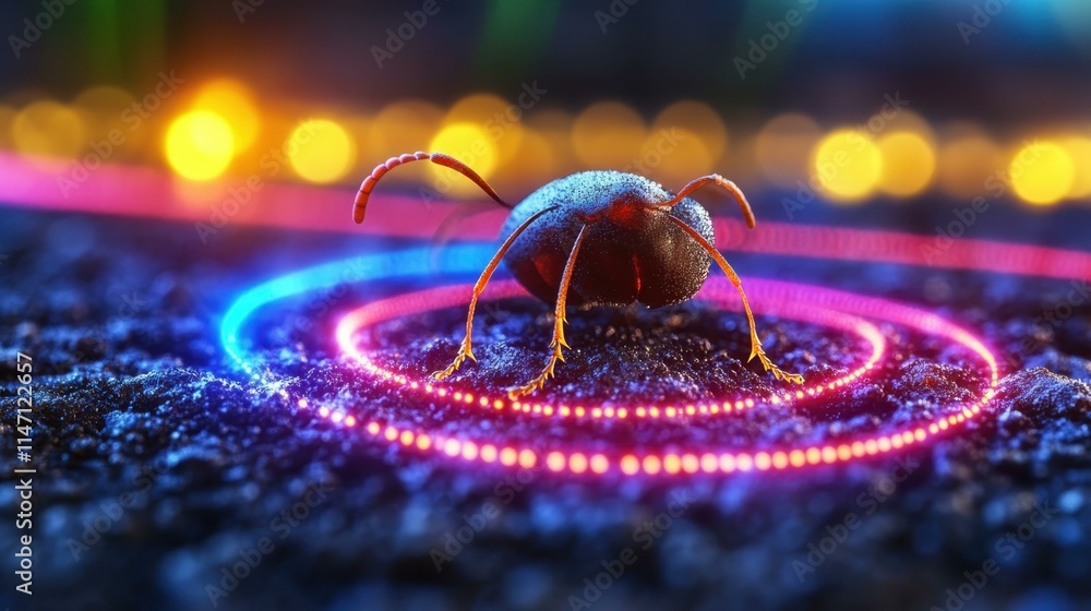 Poster insect close-up ant trails abstract image one main object high quality very detailed
