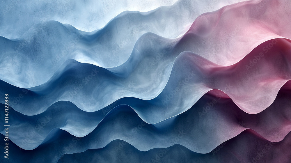 Poster flowing waves of color create an abstract masterpiece of serenity