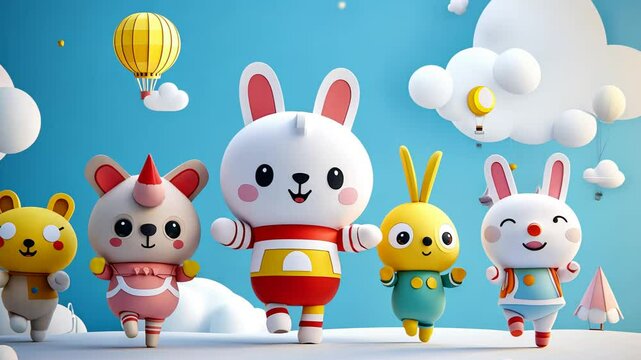 Cute Cartoon Animal Collection Vector Illustrations for Children