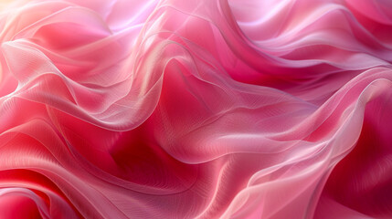 Fototapeta premium Delicate pink fabric waves dancing in soft light
