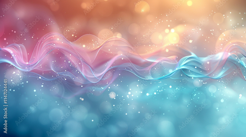 Poster swirling waves of color create a calming and enchanting atmosphere