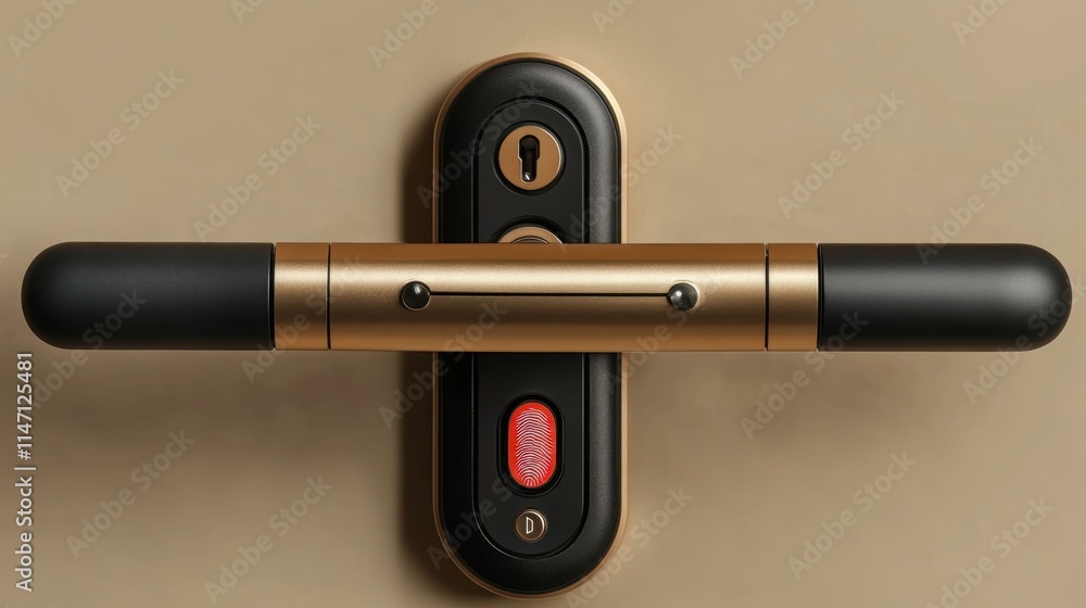 Aufkleber modern tech gadgets a smart door lock with fingerprint recognition and remote access isolated solo o