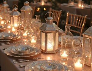 candles on a table