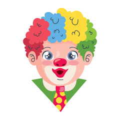 happy clown head cute