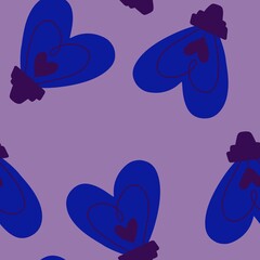 Valentine love hearts seamless 14 February illumination bulbs pattern