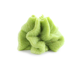 Wasabi paste isolated on white. Spicy condiment