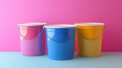 Product Packaging Paint Bucket Mockup