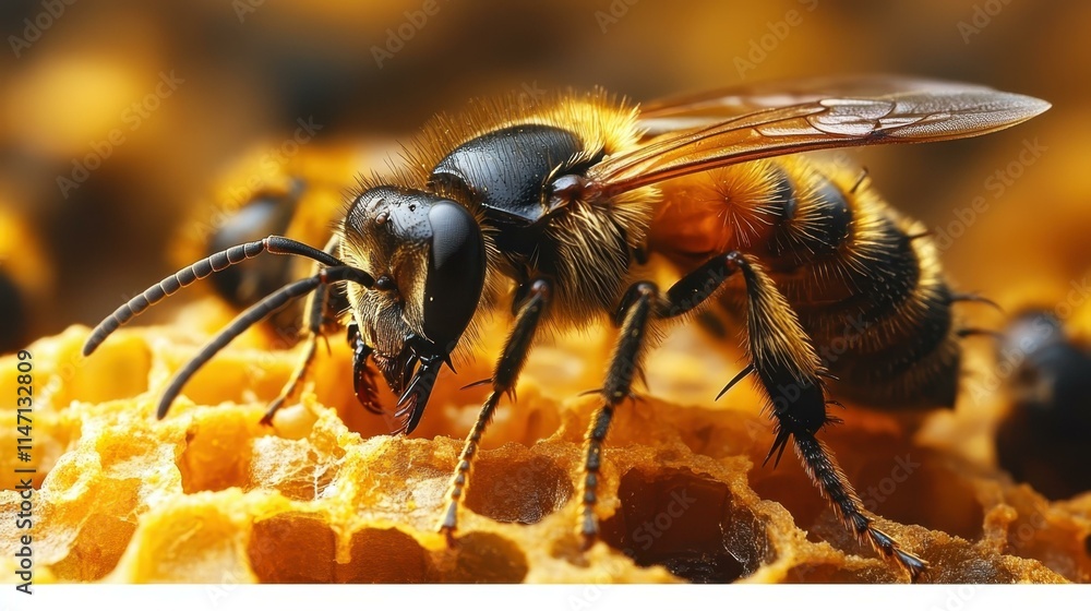 Poster insect close-up colony structure abstract image one main object high quality very detailed