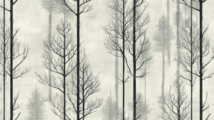 Abstract pattern of trees in gray tones on a light background.