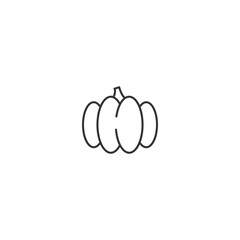 Minimalistic black and white pumpkin drawing for seasonal design