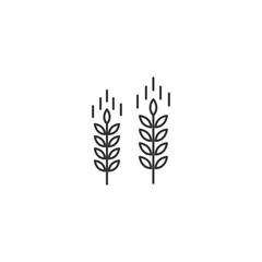 Abstract wheat icon symbolizing agriculture and growth