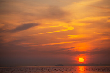 夕方の明石の海の風景