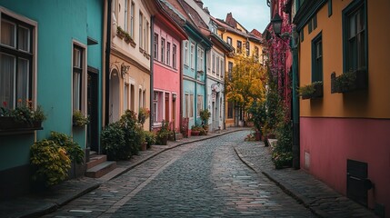 Fototapeta premium Walking Ñolourful streets in the beautiful old town