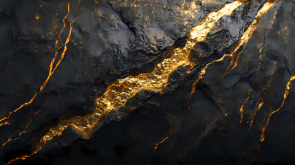 shimmering golden veins ore