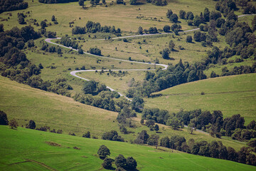 A winding road between clearings somewhere in Poland