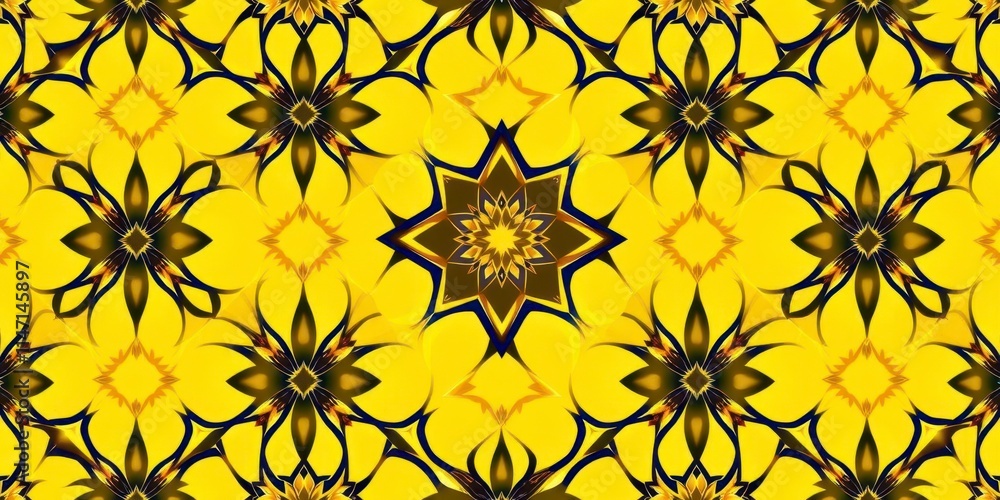 Poster elegant golden vector texture design with intricate geometric patterns and shimmering metallic accen