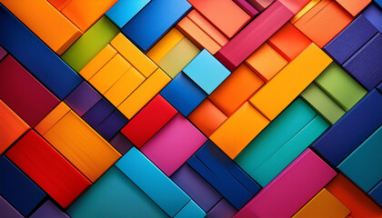 Fototapeta premium Vibrant Abstract Geometric Background with Colorful Shapes and Patterns
